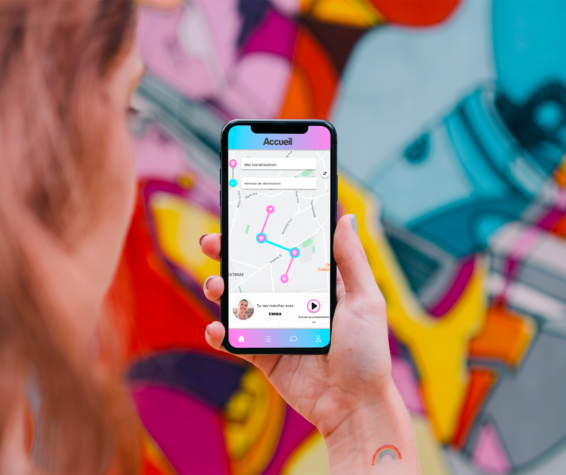 Portion de trajet commune affichée dans Charlotte